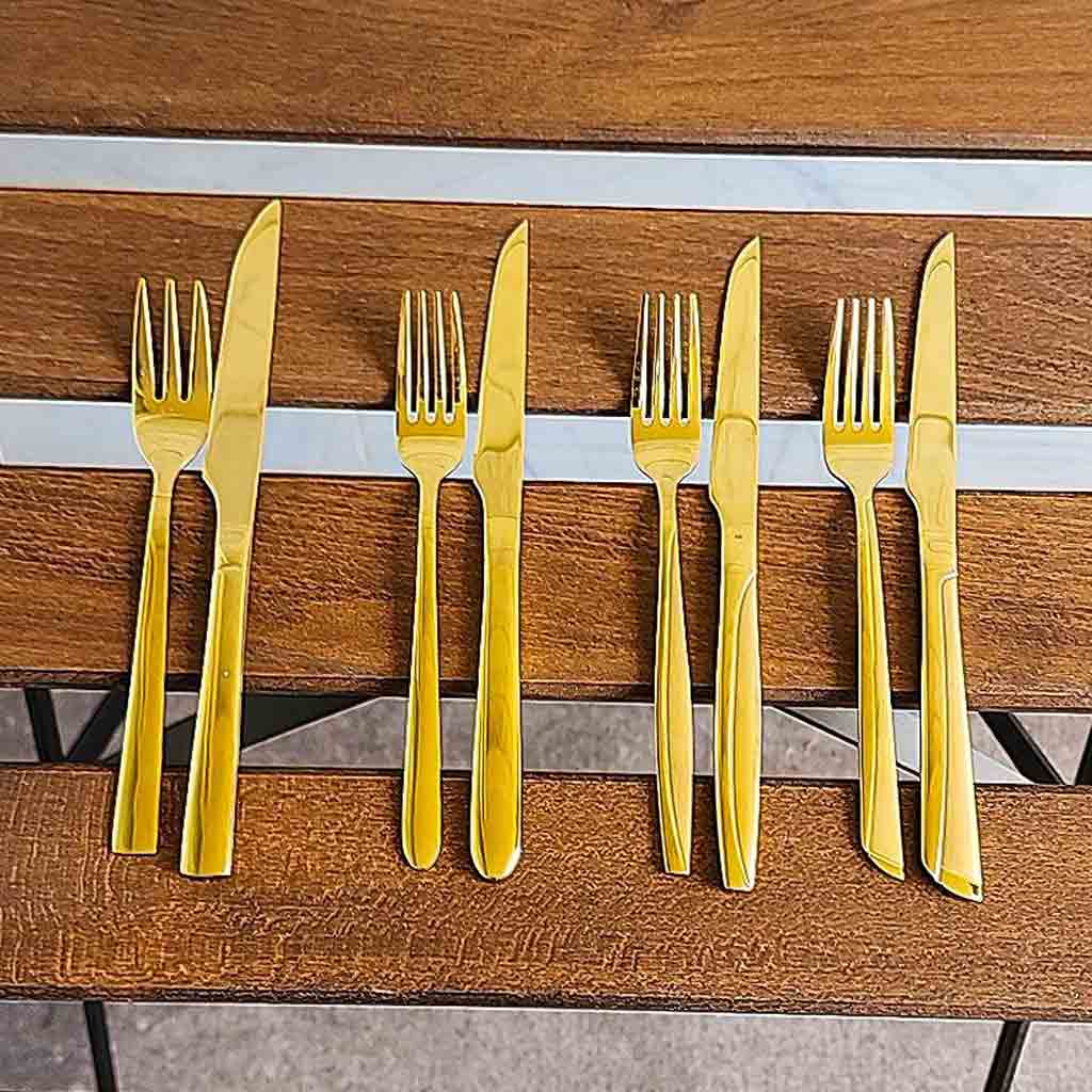 کارد چنگال طلایی یونیک