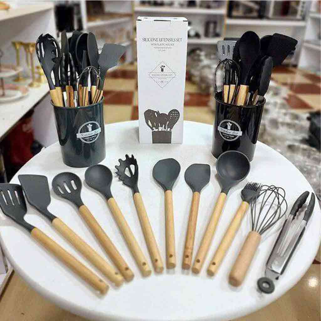 ست کفگیر ملاقه سیلیکنی