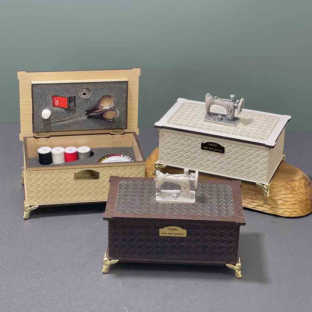 جعبه نخ و سوزن چوبی مدل نایس