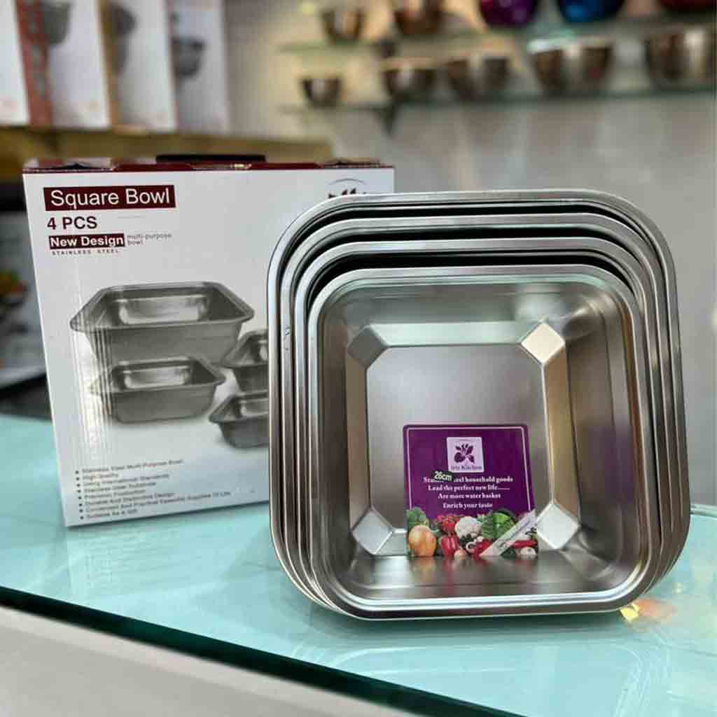 لگن مربع استیل