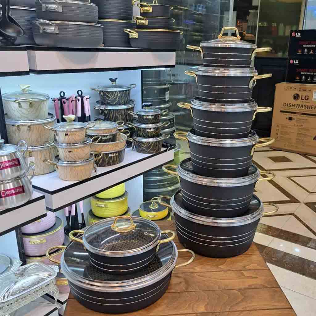 سرویس قابلمه ۱۵پارچه پرتو کالا