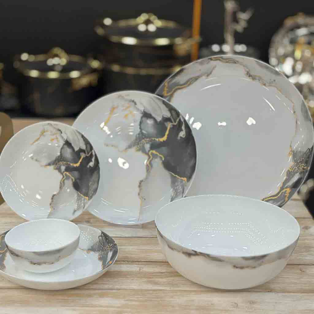 سرویس آرکوپال 26 پارچه گلدن  طرح مرمر