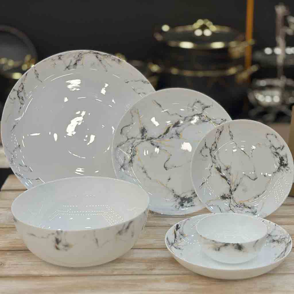 سرویس آرکوپال 26 پارچه گلدن طرح سنگ مشکی