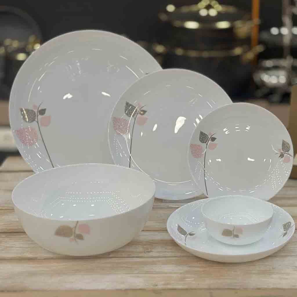 سرویس آرکوپال 26پارچه گلدن طرح گلبرگ صورتی