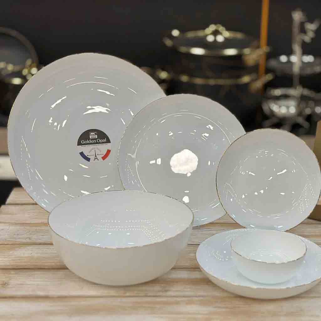 سرویس آرکوپال گرد لب طلا گلدن اپال