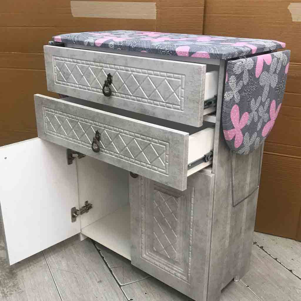 میز اتو جاچرخ دار طوسی