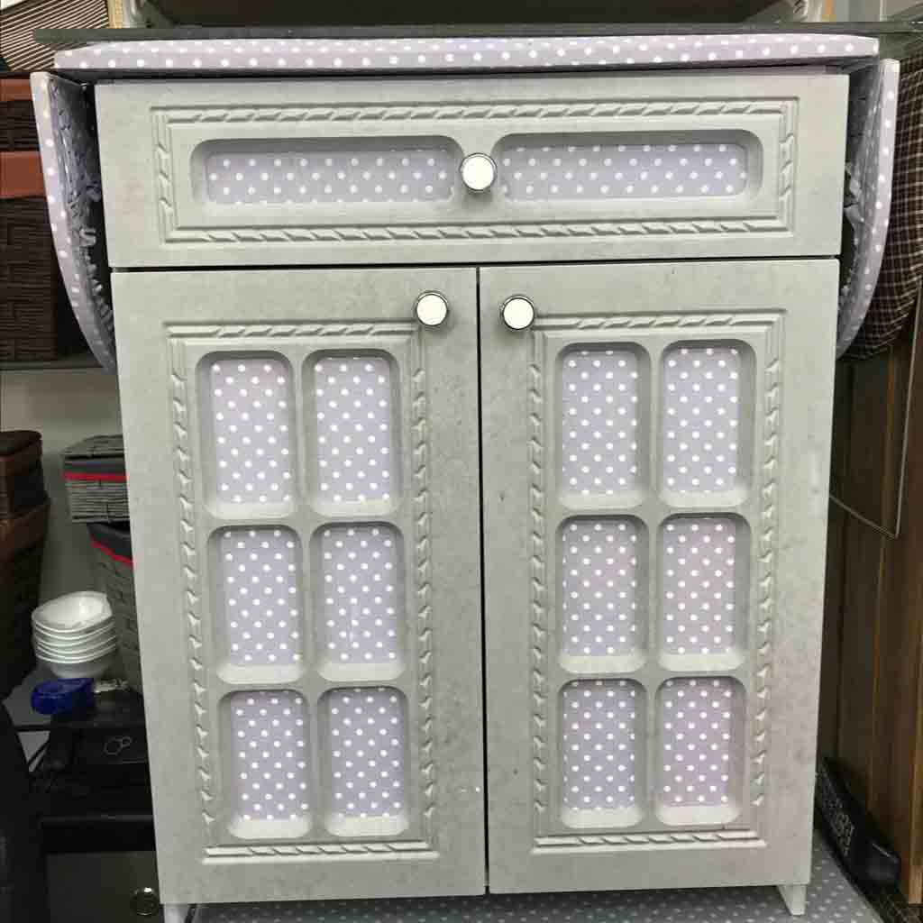 میز اتو جاچرخ دار طوسی