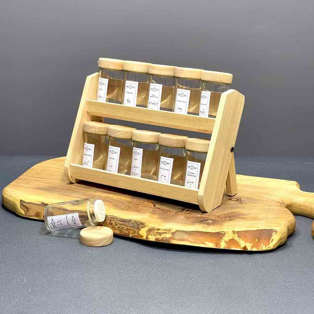 جاادویه داخل کشویی و ایستاده 10 عددی شیشه گرد