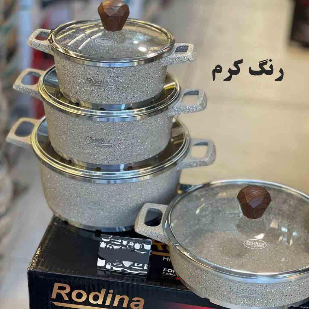 سرویس قابلمه رودینا چدن گرانیت 8 پارچه