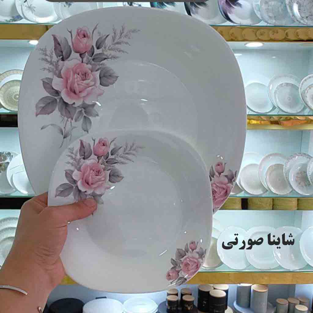 سرویس آرکوپال مربع طرح شاینا صورتی