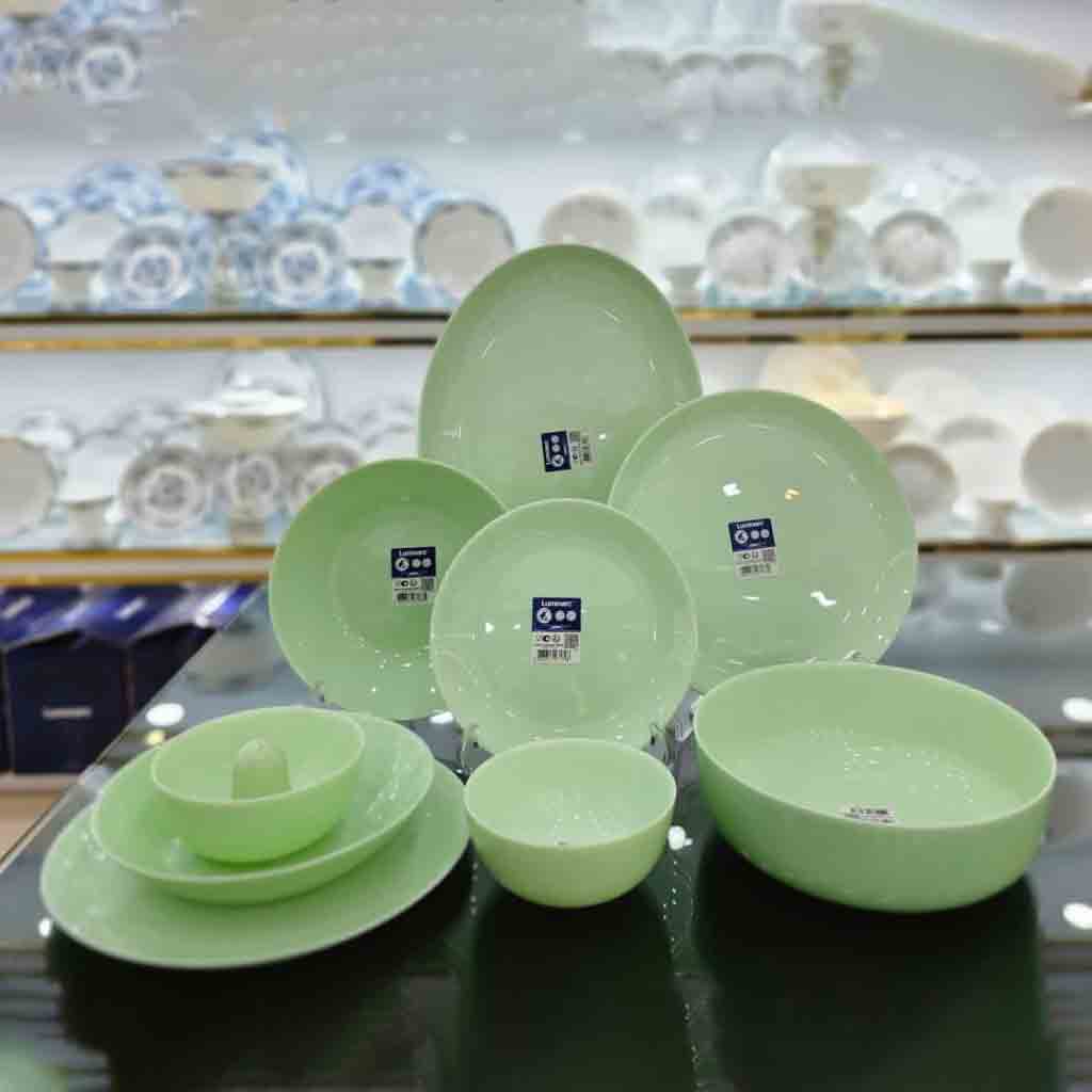 سرویس آرکوپال 26پارچه لومینارک فرانسه مدل دیوالی سبز پارادایس