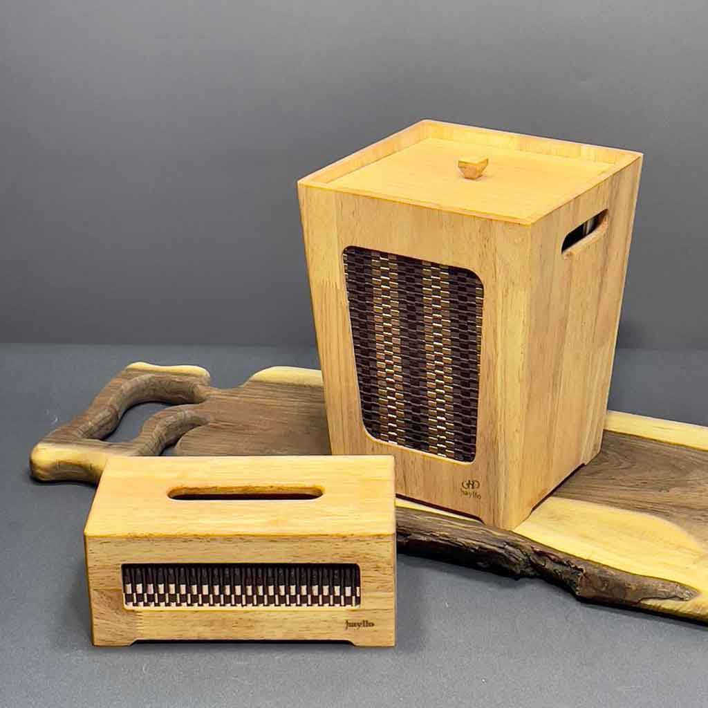 سطل و جادستمال کاغذی مدل حصیری