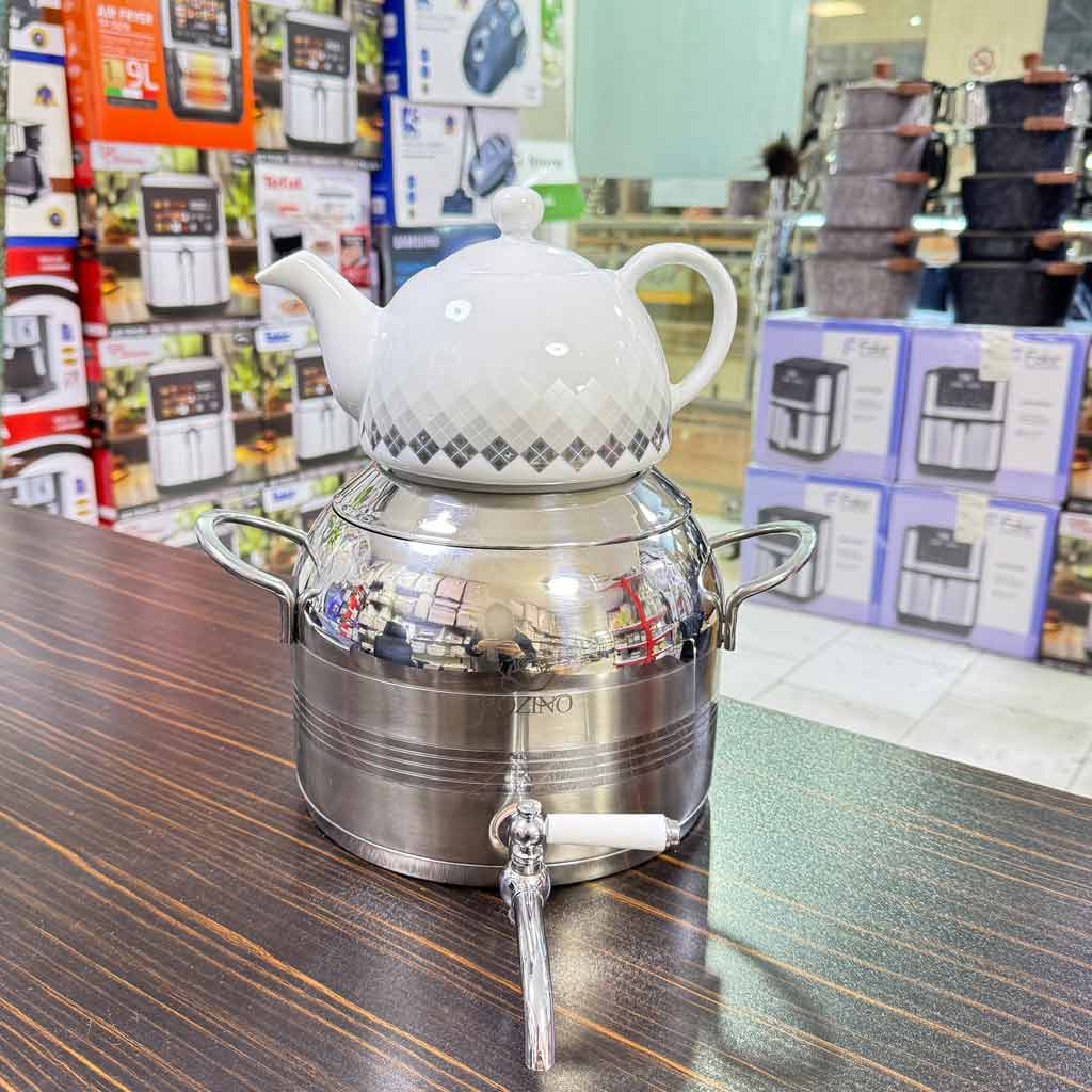 کتری قوری روزینو استیل کف چدن