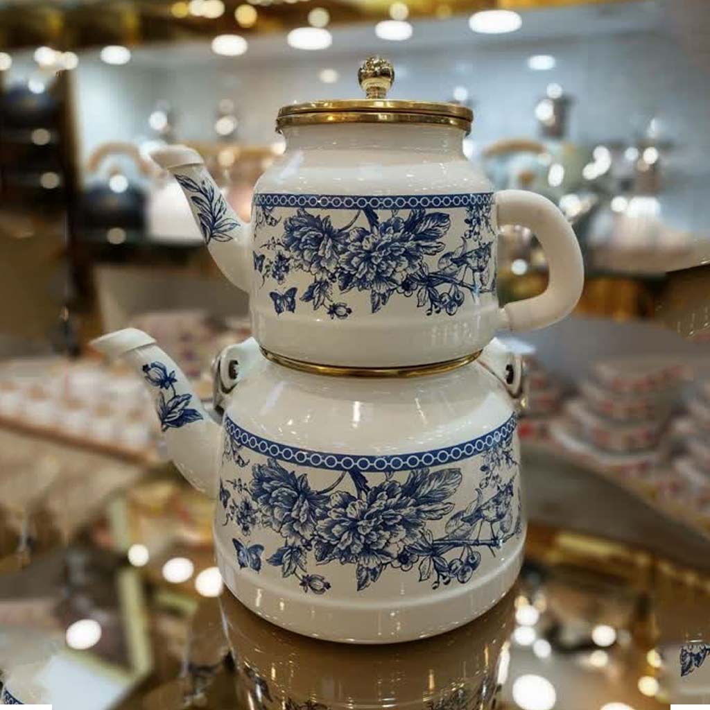 کتری قوری لایت ترکیه طرح آبی